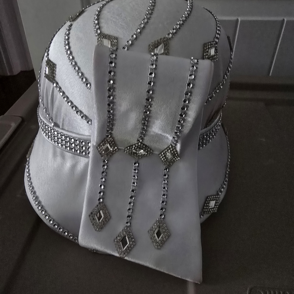 Elegant White and Silver Women's Hat